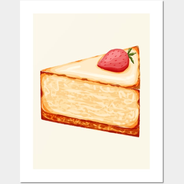 Strawberry cheescake Wall Art by Nadia Nurhanifa